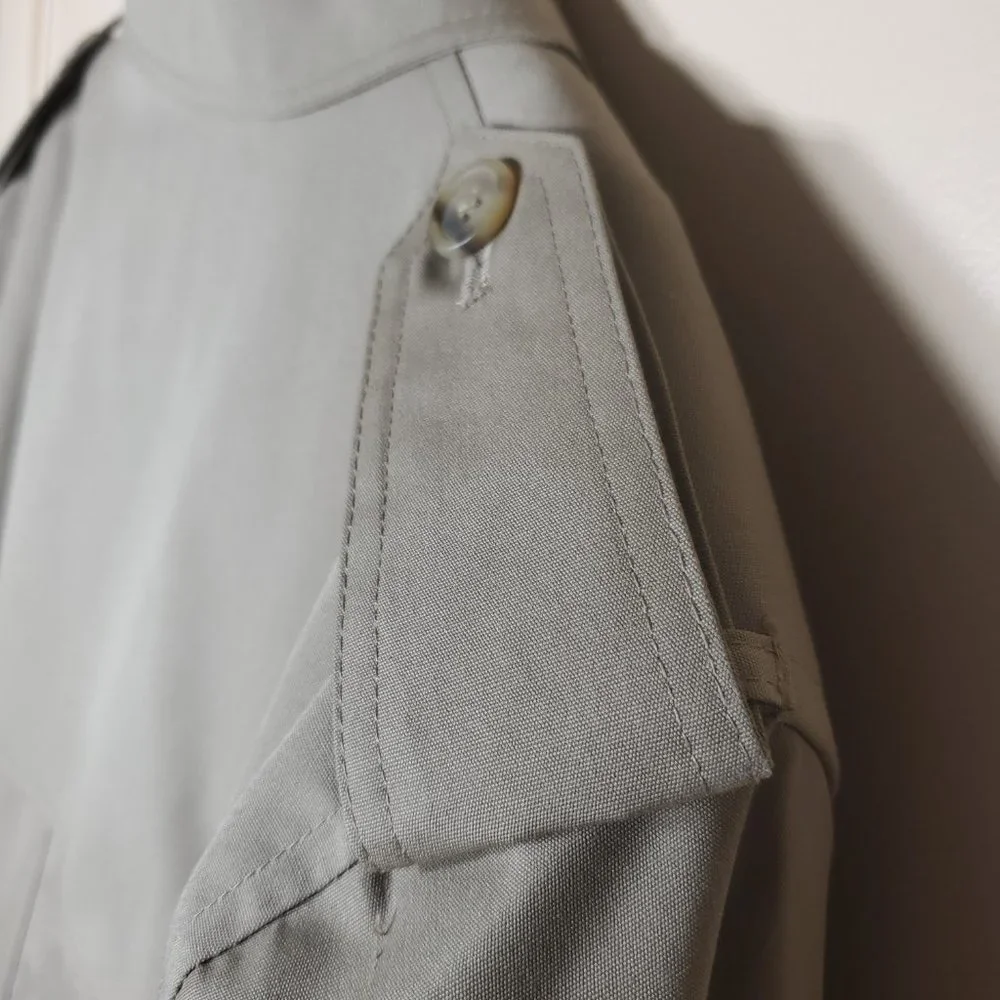 Vintage 80's Men's Beige Double Breasted Trench Coat - 46R - Misty Harbor - Like - Picture 4 of 14